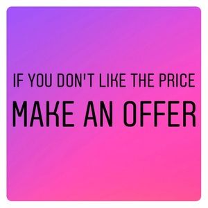 Don’t like the price of an item send an offer!😁